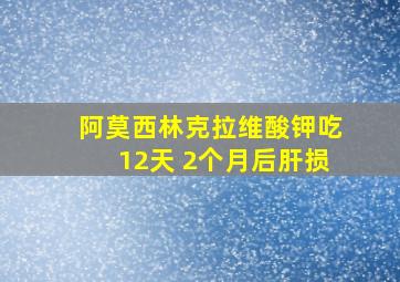 阿莫西林克拉维酸钾吃12天 2个月后肝损